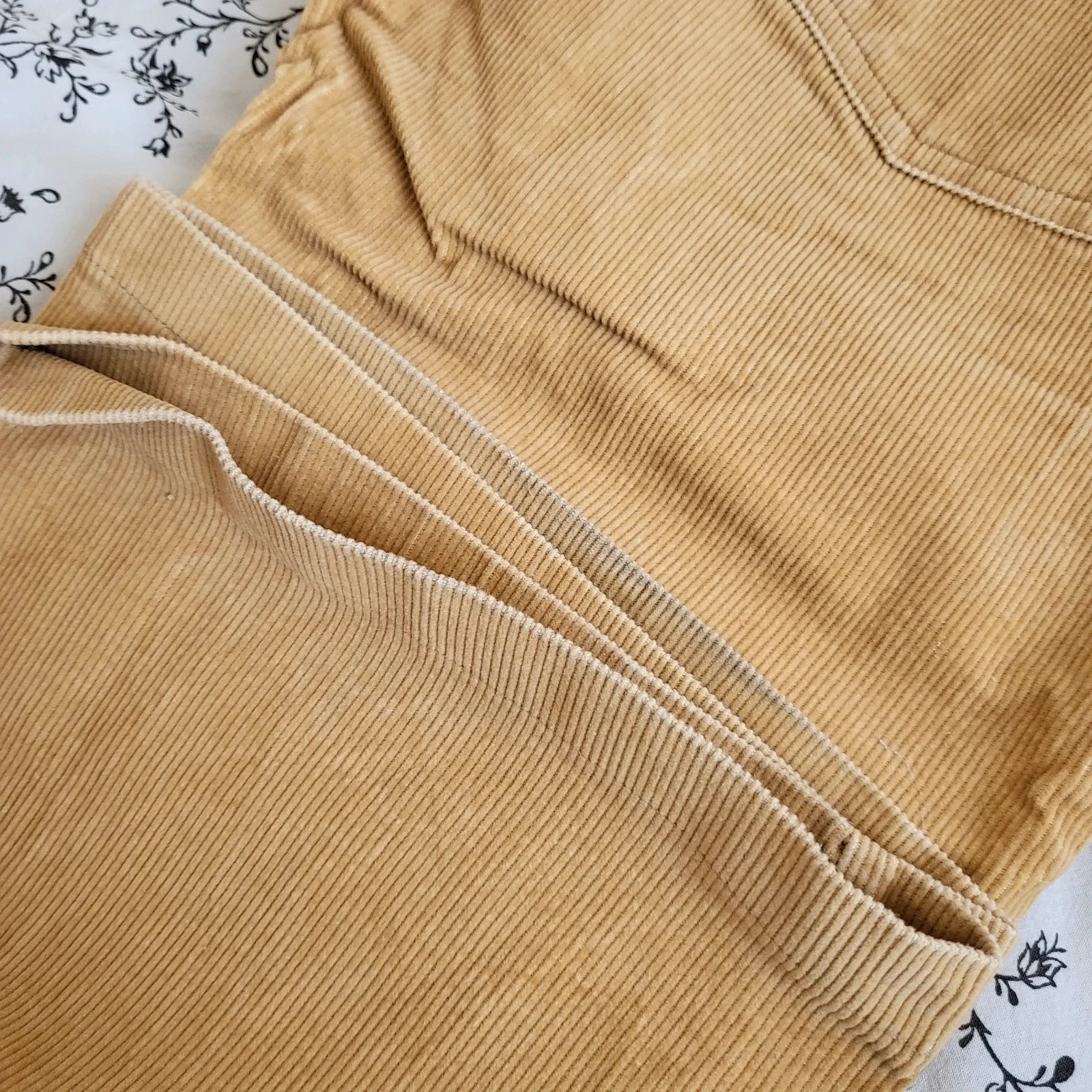 Low-waist ribbed velour pants – photo 6